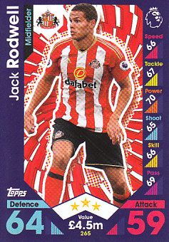 Jack Rodwell Sunderland 2016/17 Topps Match Attax #265